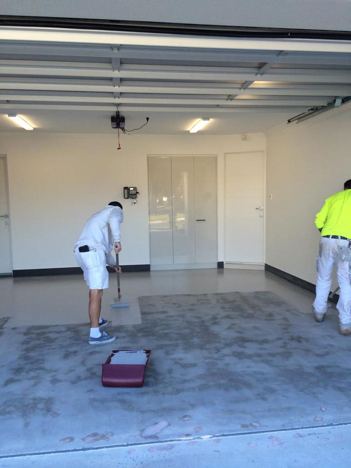 Floor Concrete Floor Carport During Jay Duggin Painting